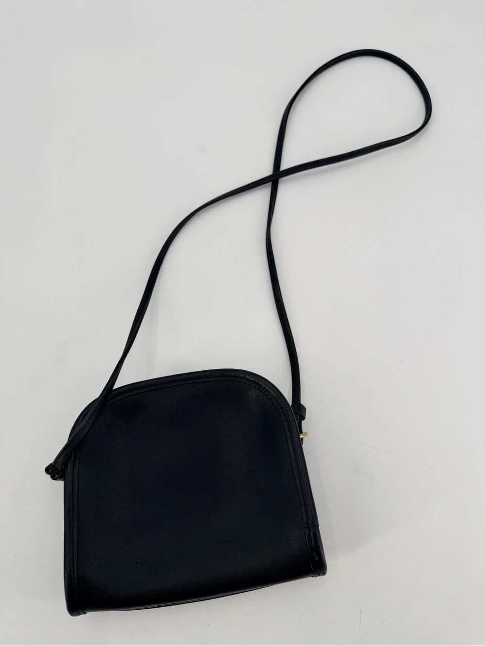 Vintage 90s Coach Abbie Black Leather Small Zip Crossbody Bag 1997 9017